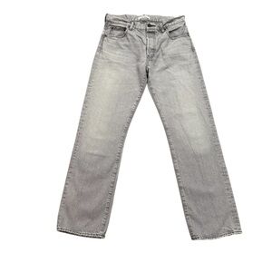 Moussy Light Gray Straight Leg Jeans